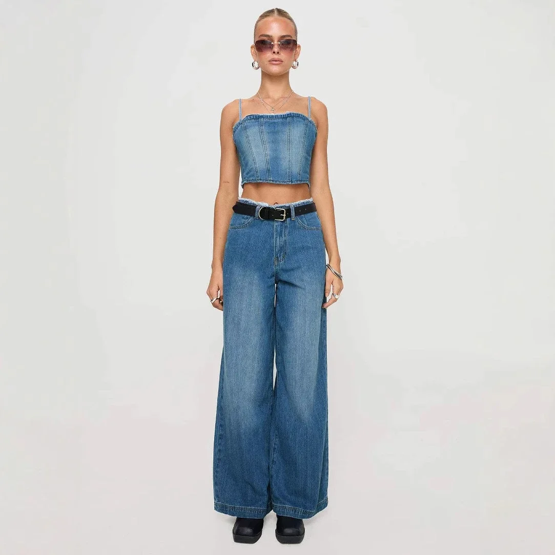 Euro - Amer Retro Wide - Leg Jeans
