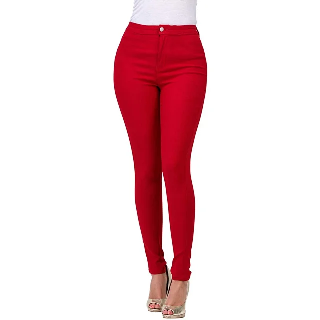 TEMU Slim Fit Stretch Denim Pants for Women Detail