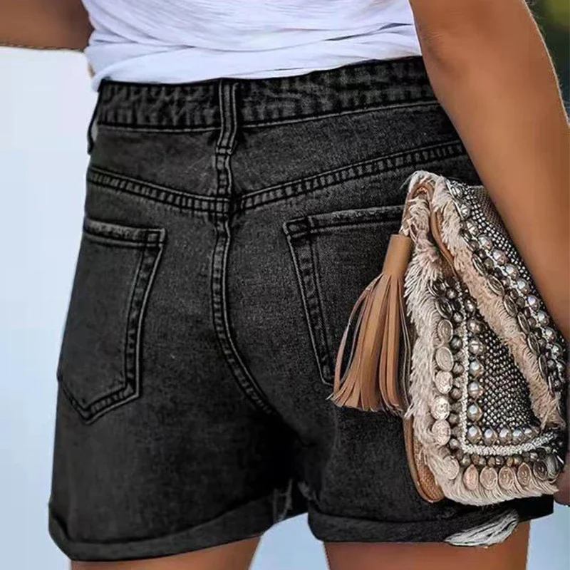 Vintage Ripped Denim Shorts
