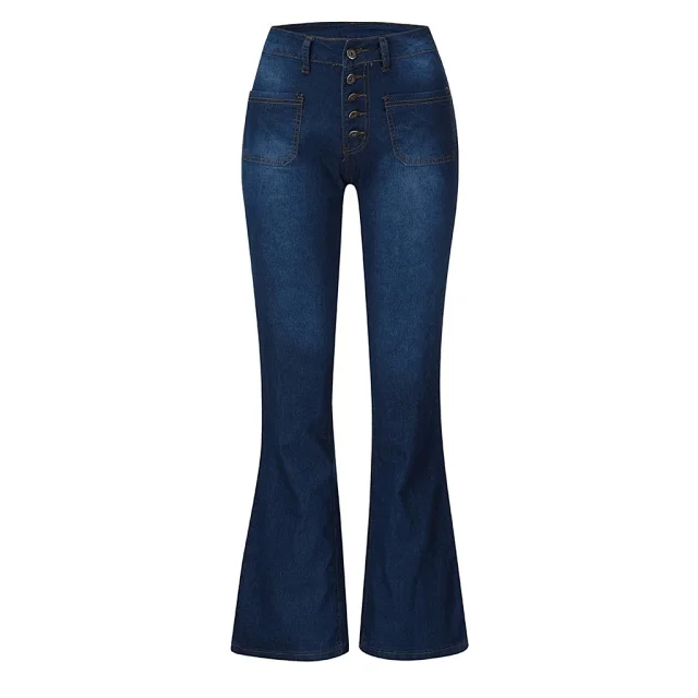 Elastic Flared Jeans for Women (Wish/Amazon) Detail