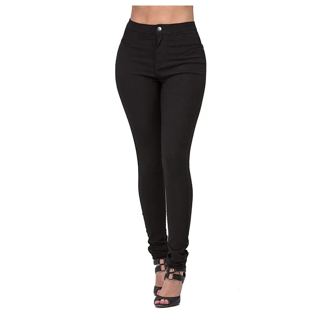 TEMU Slim Fit Stretch Denim Pants for Women Detail