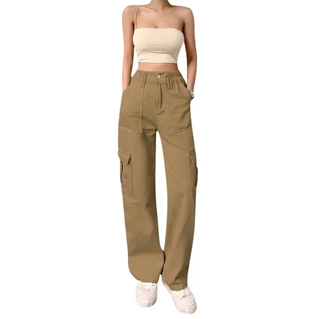 Factory - Direct High - Waist Slim Fit Cargo Pants for Women (US/EU) Detail