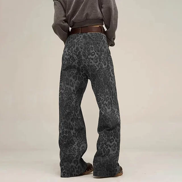 American Retro Leopard Jeans Detail