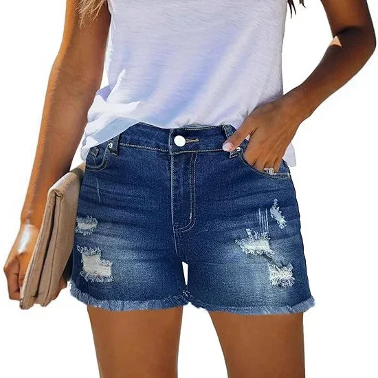 High-Waisted Denim Shorts 2025