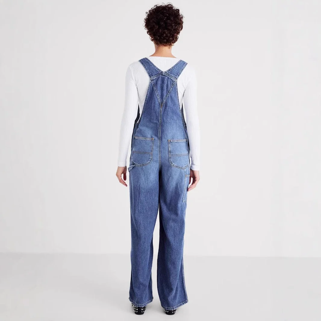 Stylish Loose Denim Overalls for Women