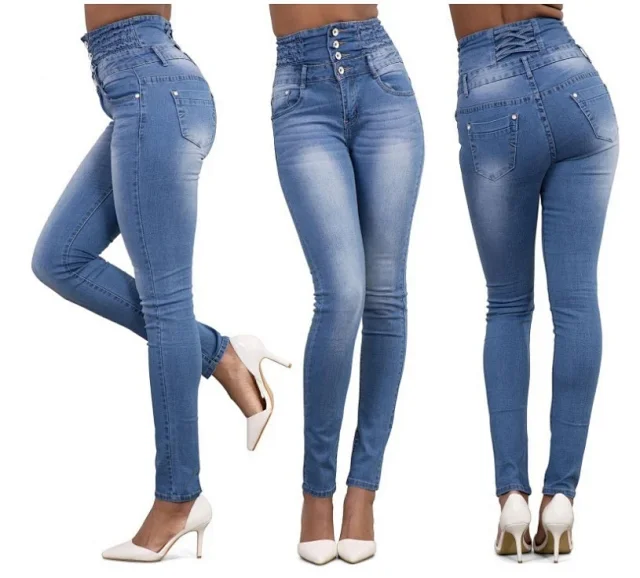 High-waisted Stretch Slimming Jeans (Plus Size) Detail