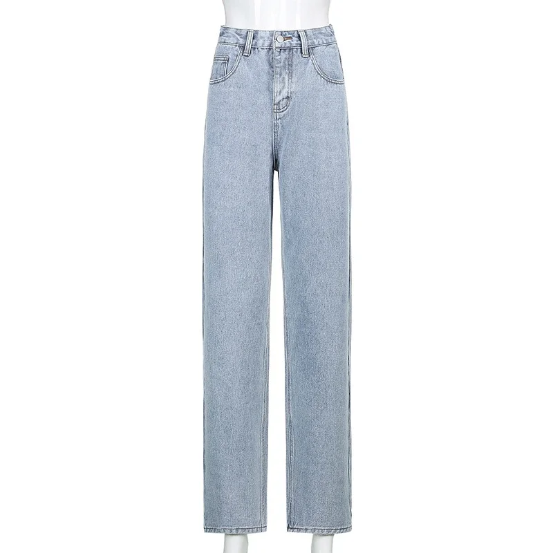 Eaby High-Waist Wide-Leg Printed Jeans for Women
