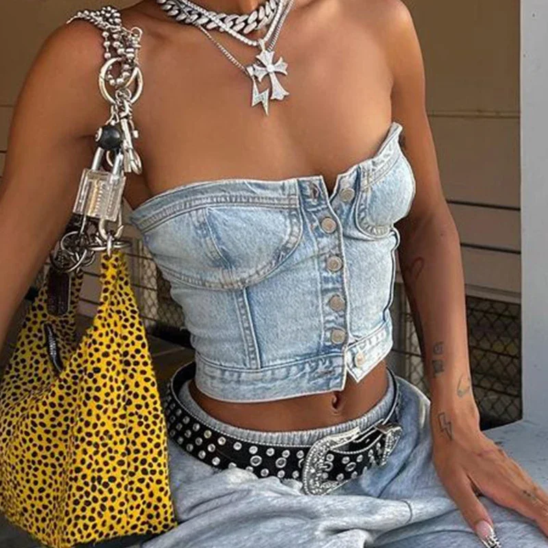 Sexy Slimming Denim Vest for Women