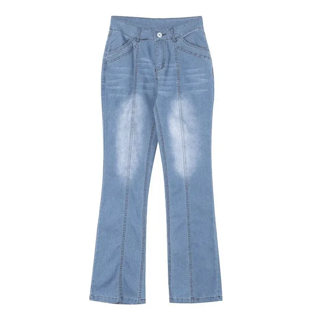 Western Women's Denim Low-rise Flared Pants Detail
