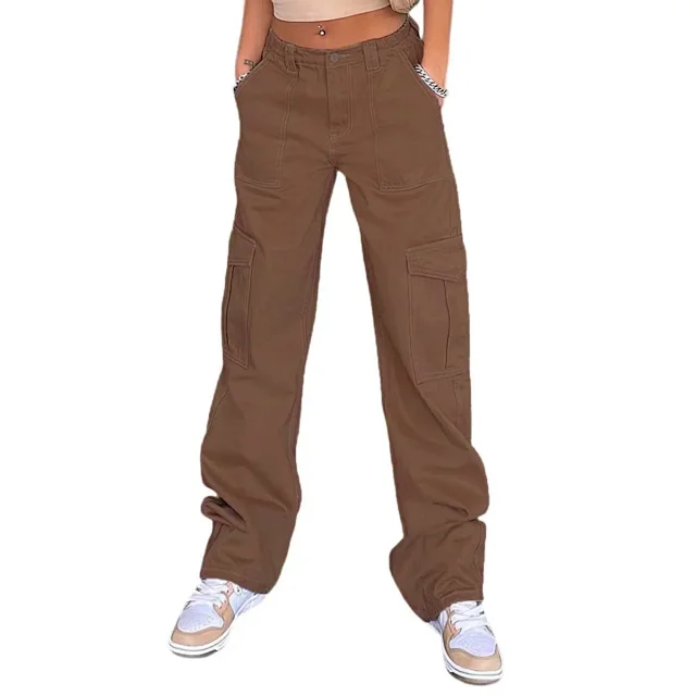 Factory - Direct High - Waist Slim Fit Cargo Pants for Women (US/EU) Detail