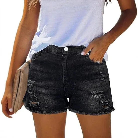 High-Waisted Denim Shorts 2025