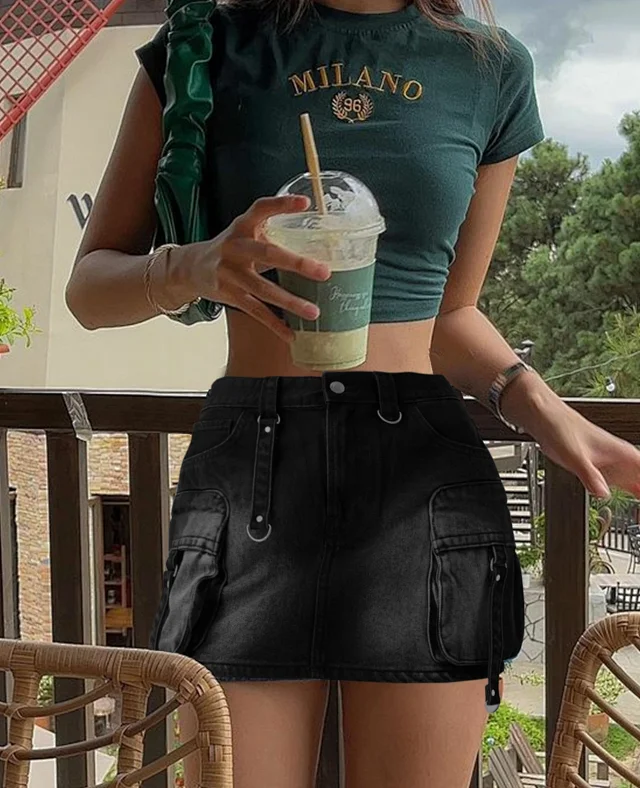 Spicy Girl Denim Skirt Detail