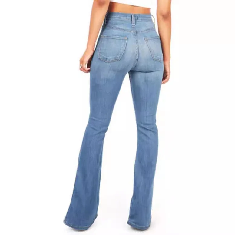 High-waisted Flared Jeans for Women