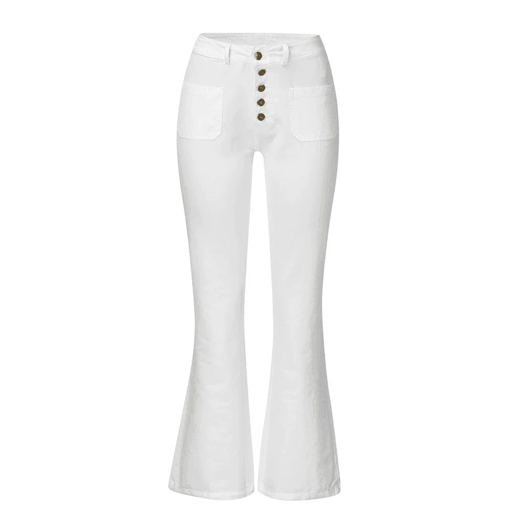 Elastic Flared Jeans for Women (Wish/Amazon)