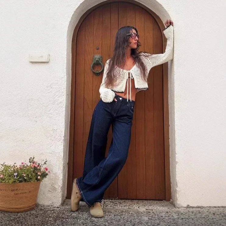 Vintage Loose High-Waist Wide-Leg Pants for Women