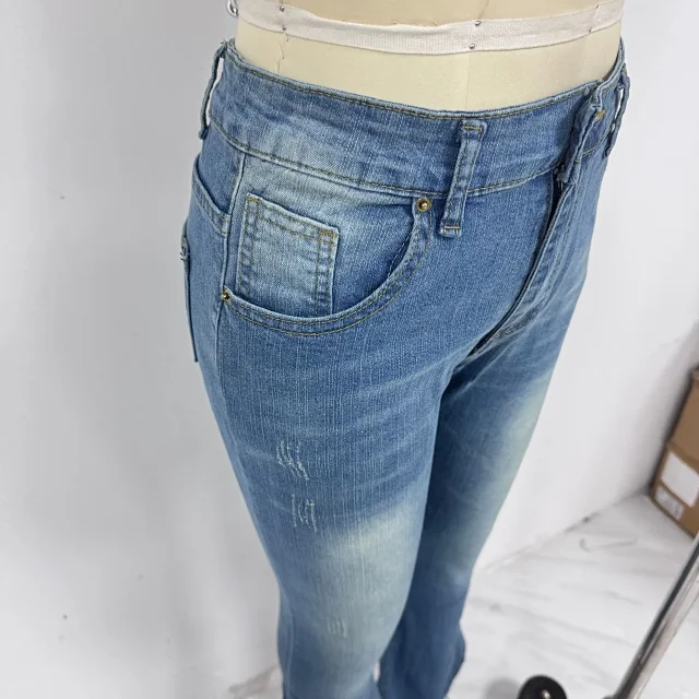 Eaby High-waisted Butt-lifting Stretch Flare Jeans for Women Detail