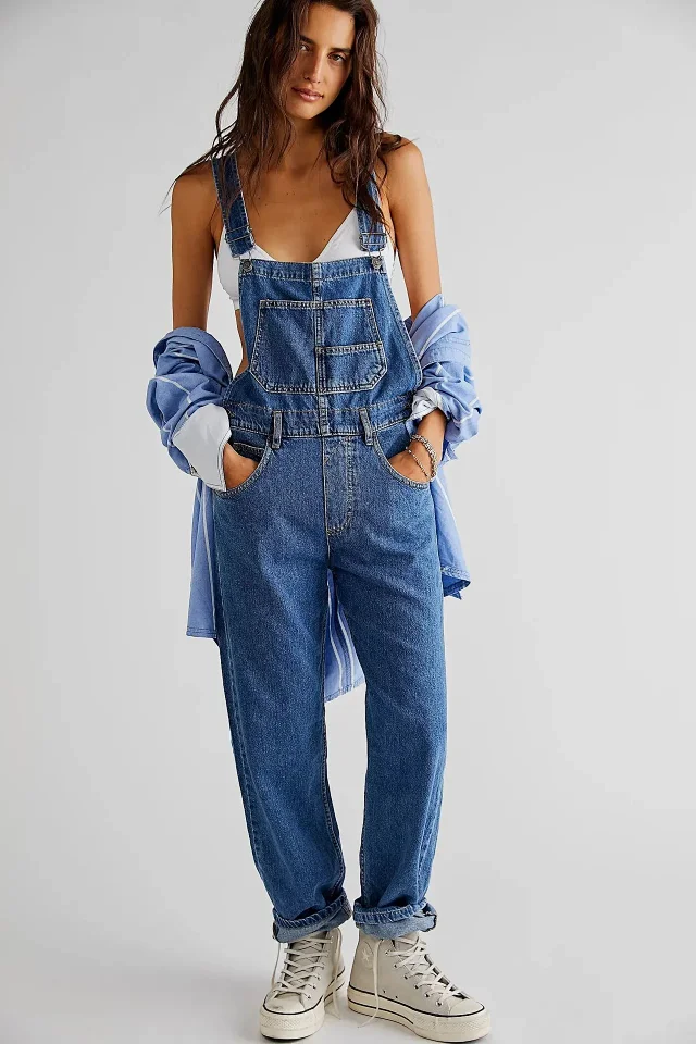 Casual Loose Denim Overalls for Women Detail