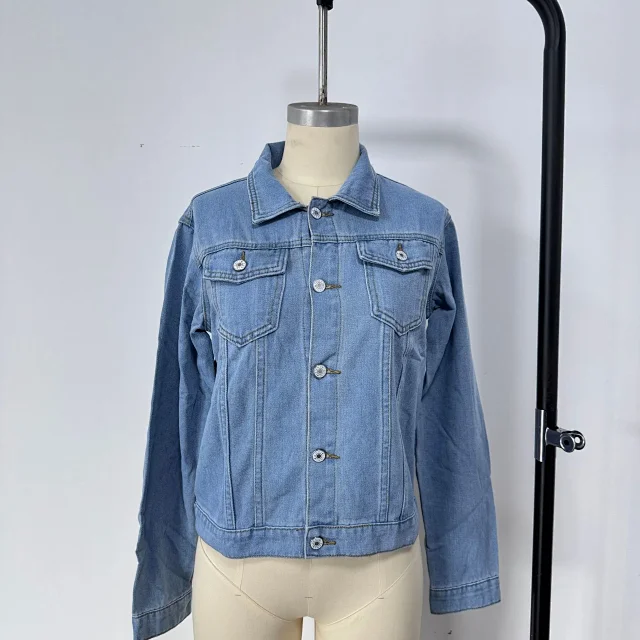 Fashion Slim Collar Denim Coat (for Europe & America) Detail