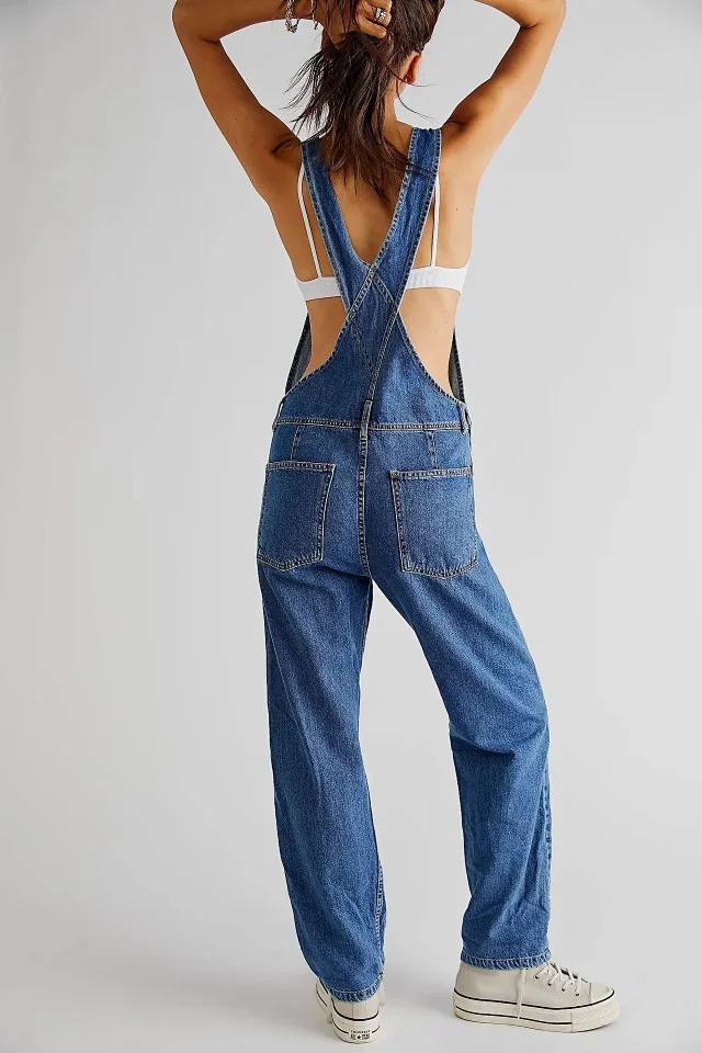 Casual Loose Denim Overalls for Women Detail