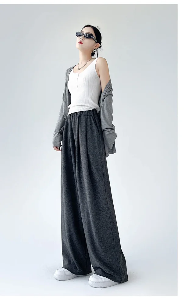 2025 Early Autumn Loose Wide - leg Pants for Women Detail