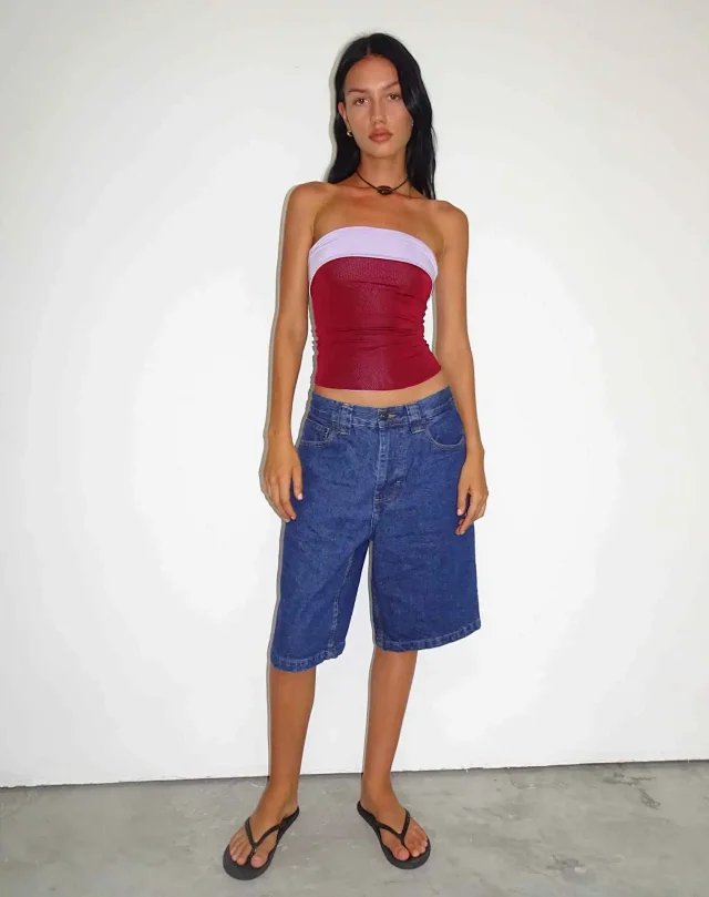 AliExpress Loose Non - Stretch Retro Denim Capris for Women Detail
