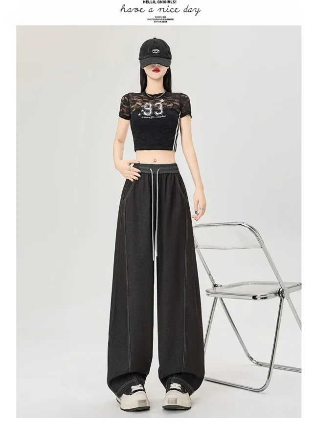 2025 Fall Tencel Denim Banana Wide-Leg Pants Detail