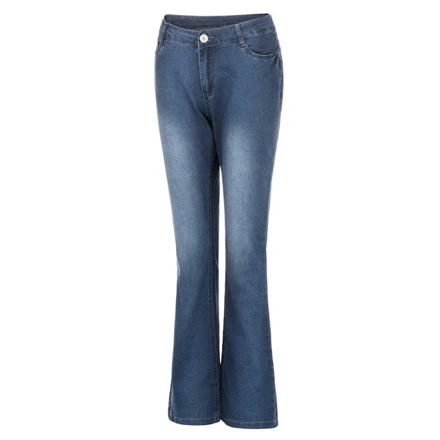 Vintage Mid-Rise Flare Jeans for Women Detail