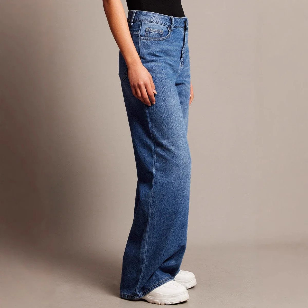 Women's Vintage High-waist Wide-leg Jeans