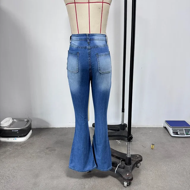 Elastic Flared Jeans for Women (Wish/Amazon) Detail