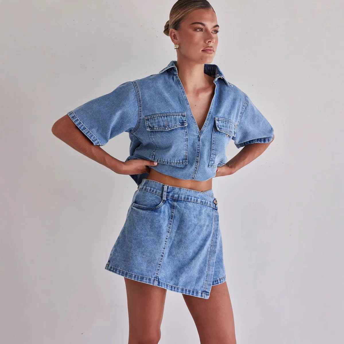 2025 Trendy Western Workwear Denim Set
