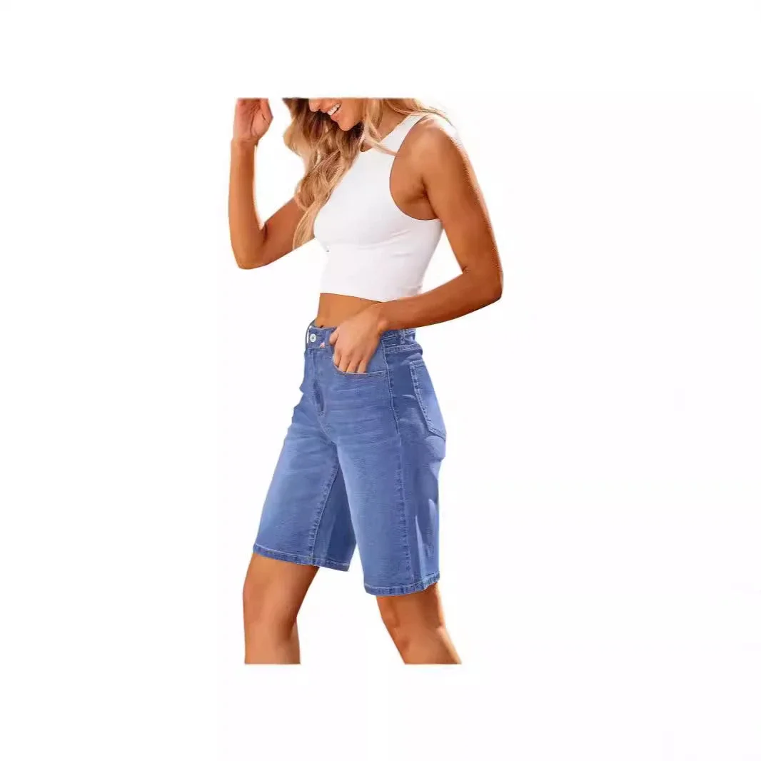 Factory Direct Fashion Slim Denim Capris for Women