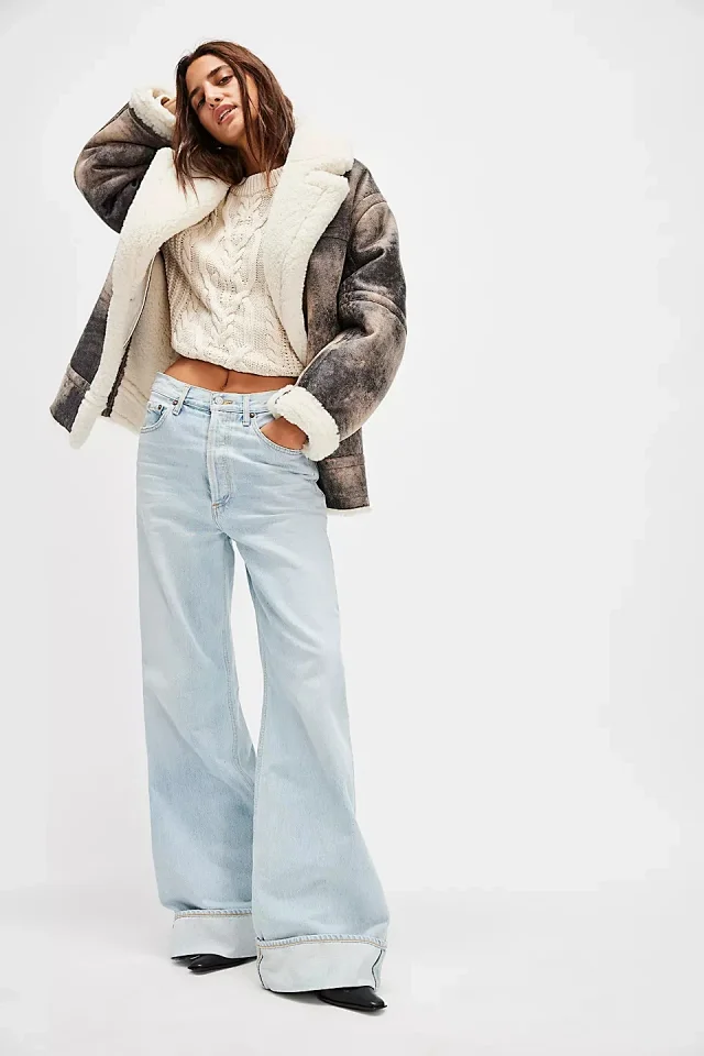 Retro High-waist Straight Jeans Detail