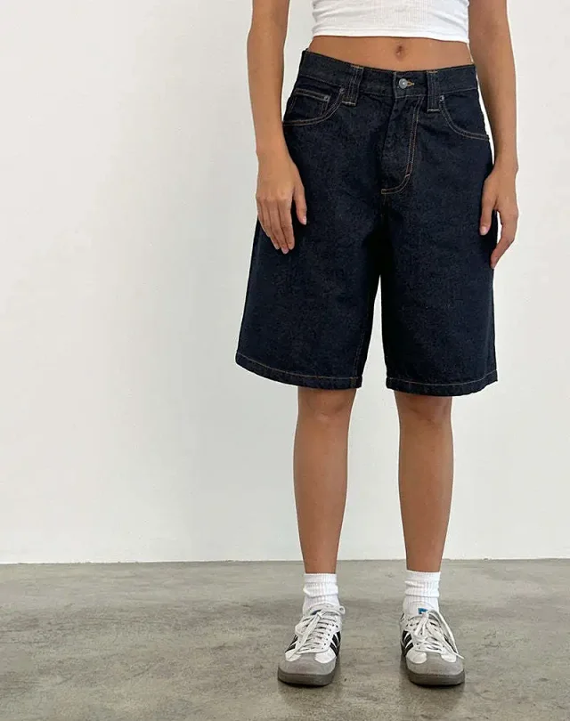 AliExpress Loose Non - Stretch Retro Denim Capris for Women Detail