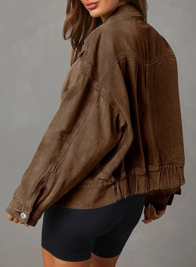 Women's Short Denim Jacket Detail