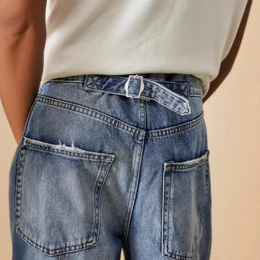 Vintage Wide-Leg Denim Jeans for Women
