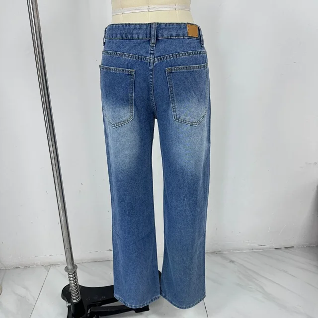 European American New Straight Jeans for Women Detail