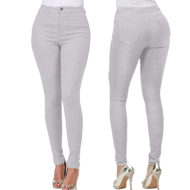 TEMU Slim Fit Stretch Denim Pants for Women Detail