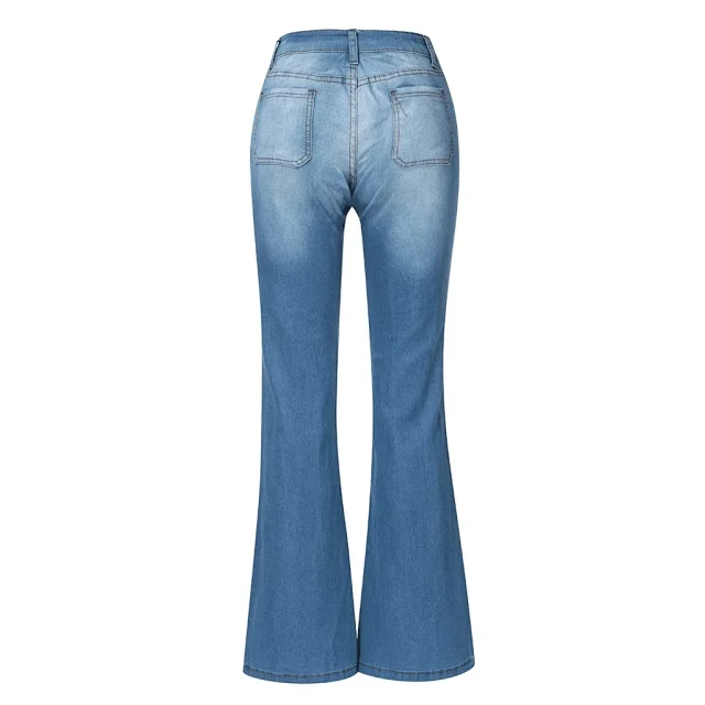 Elastic Flared Jeans for Women (Wish/Amazon) Detail