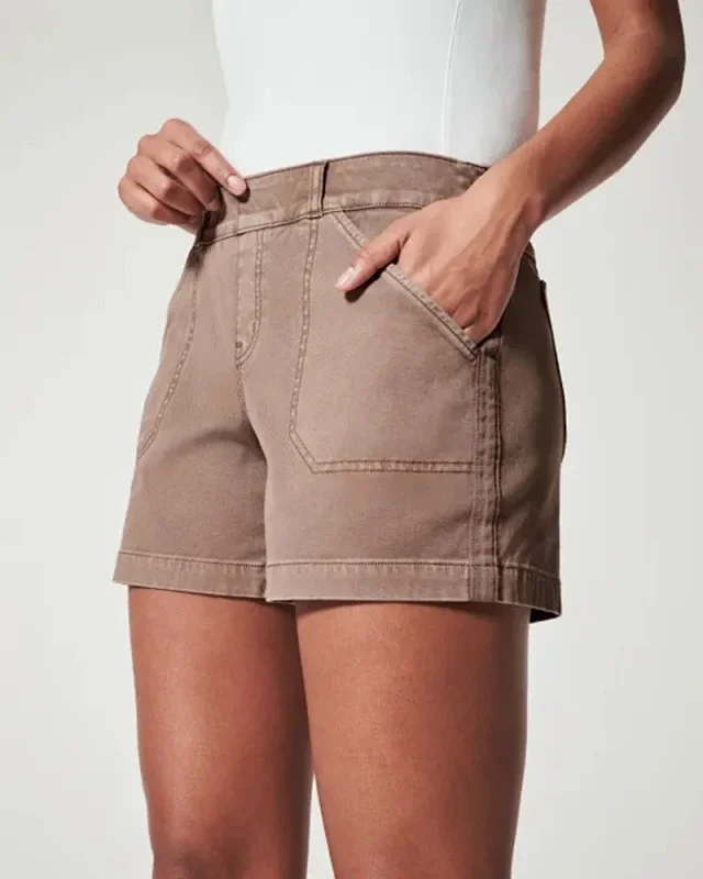 Retro Stretch Denim Shorts for Women Detail