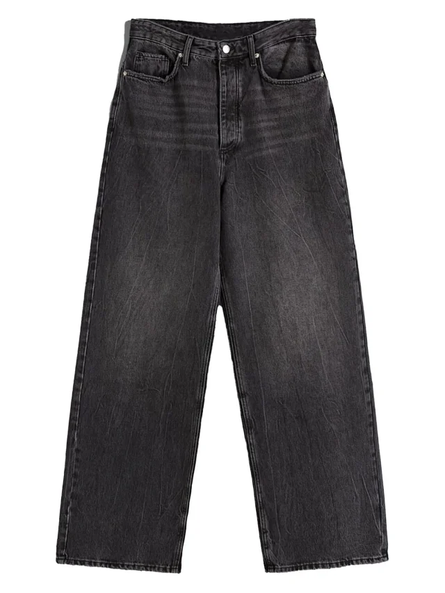 Temu Meike Duo Cat Whisker Loose Wide-Leg Jeans Detail