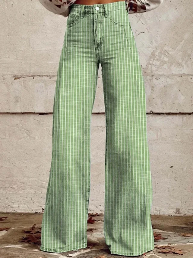 2025 Amazon Bestseller Denim Wide-Leg Jeans Detail