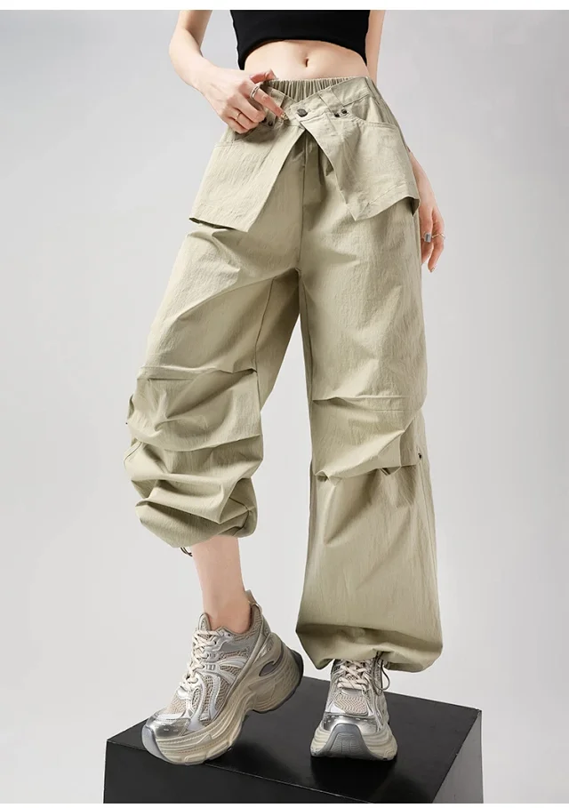 Ice Silk Parachute Pants for Women Detail
