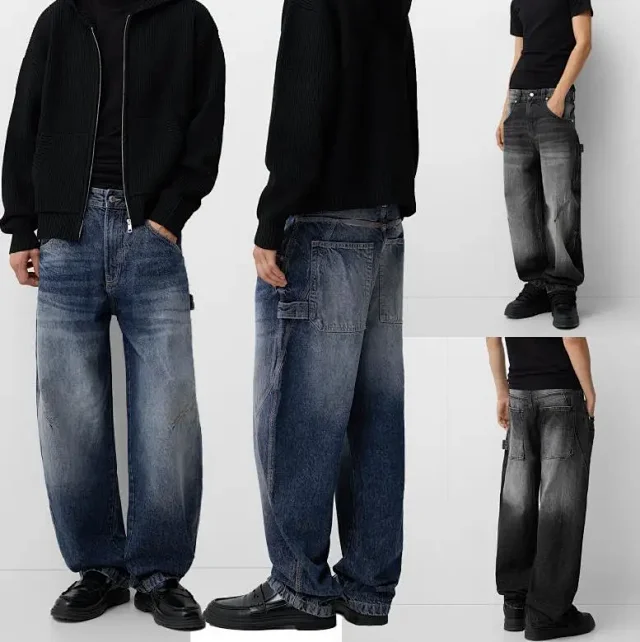 Men's Retro Slim Fit Mid - Rise Jeans Detail
