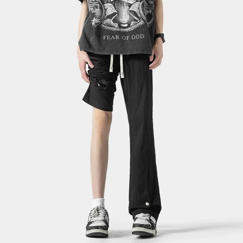 Men's Summer Ice Silk Parachute Pants
