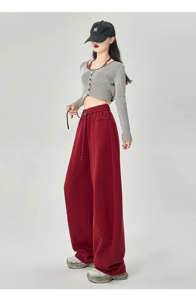 American Sports Multi - Color Banana Wide - Leg Pants Detail
