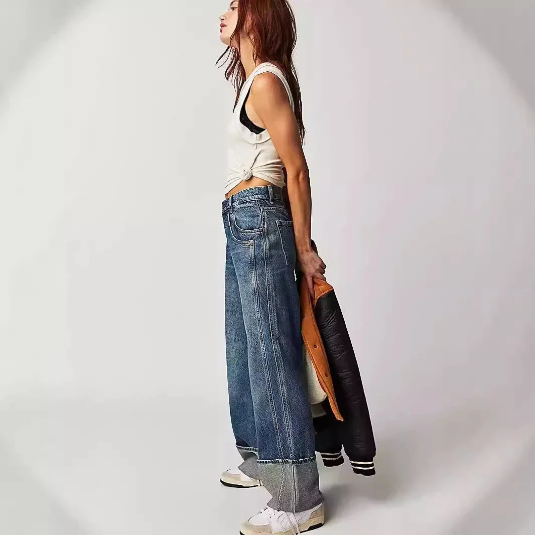Retro High-Waisted Loose Jeans for Women