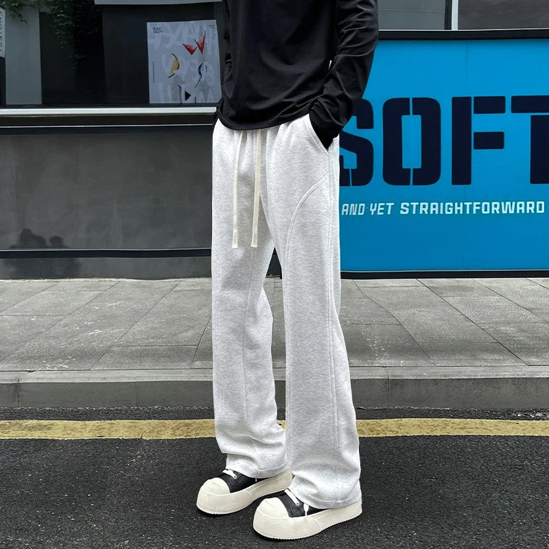 Men's Autumn Cotton-blend Straight & Flared Sweatpants