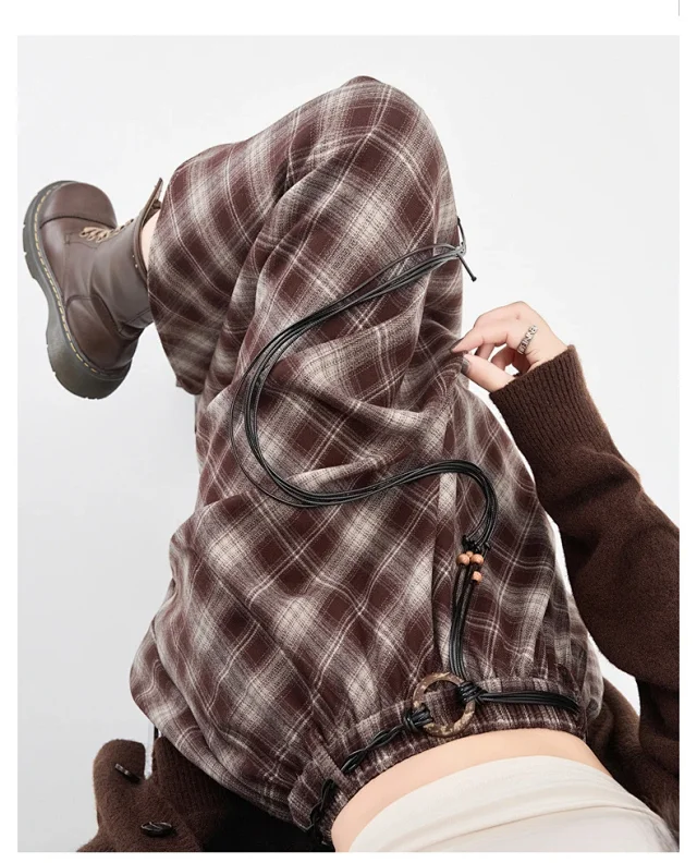 Vintage American Plaid Skirt Detail