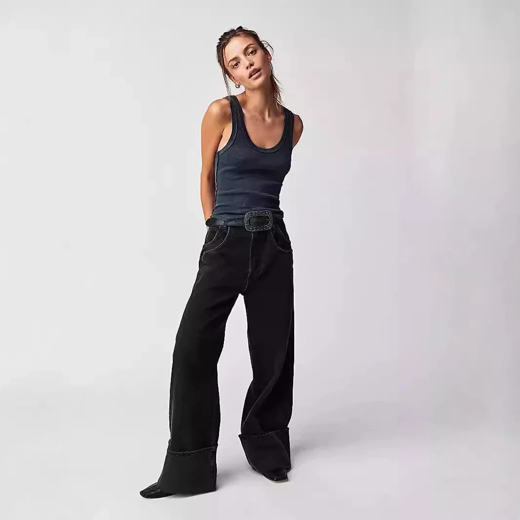 Retro High-Waisted Loose Jeans for Women