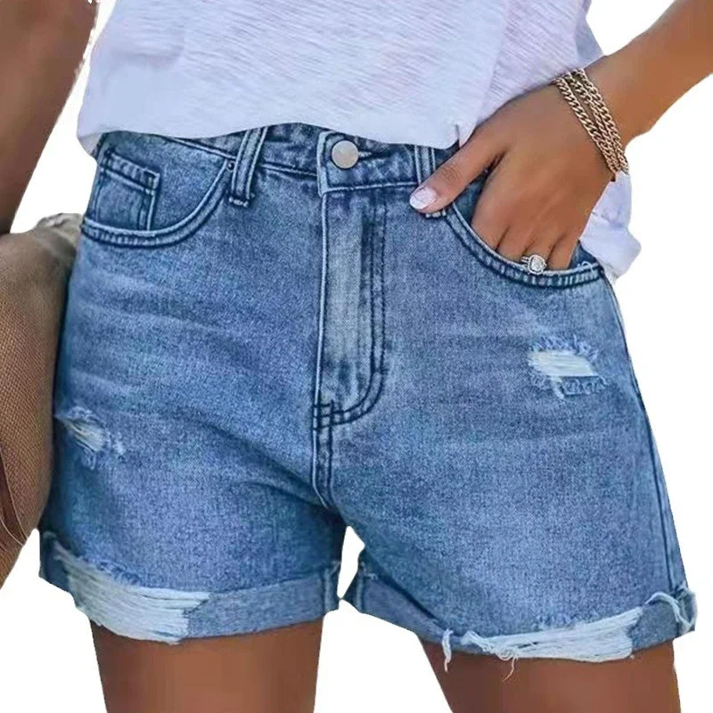 Vintage Ripped Denim Shorts